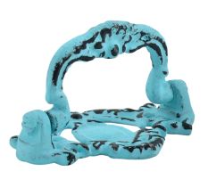 Turquoise Crown Distressed Iron Pull Cabinet Handles